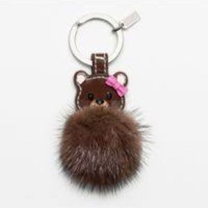 Coach Mink Teddy Keyring / Fob